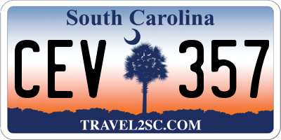 SC license plate CEV357