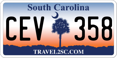 SC license plate CEV358