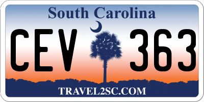 SC license plate CEV363