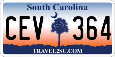 SC license plate CEV364