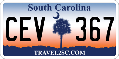 SC license plate CEV367