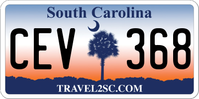 SC license plate CEV368