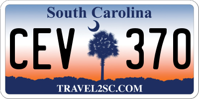 SC license plate CEV370