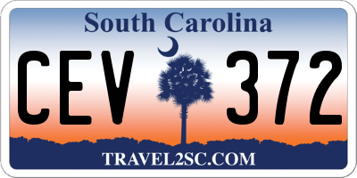 SC license plate CEV372