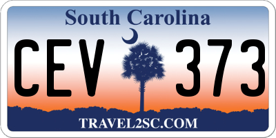 SC license plate CEV373