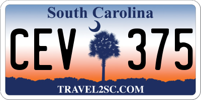 SC license plate CEV375