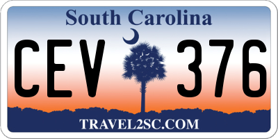 SC license plate CEV376