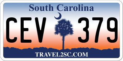 SC license plate CEV379