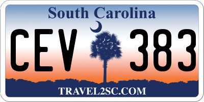 SC license plate CEV383