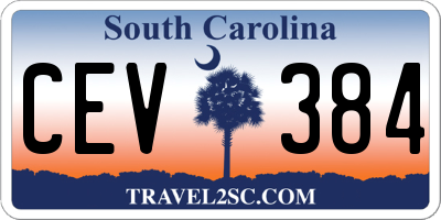 SC license plate CEV384