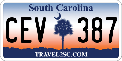 SC license plate CEV387