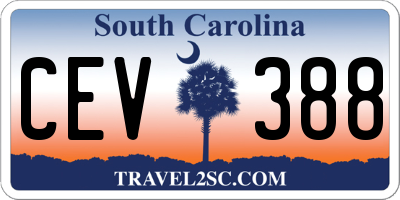 SC license plate CEV388