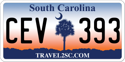 SC license plate CEV393