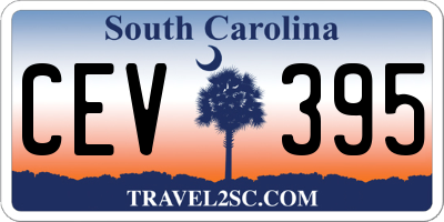 SC license plate CEV395