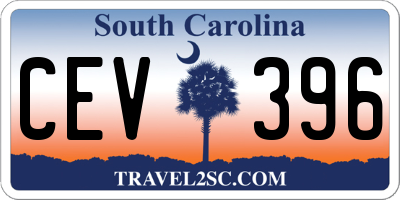SC license plate CEV396