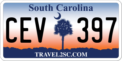 SC license plate CEV397