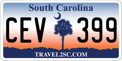 SC license plate CEV399