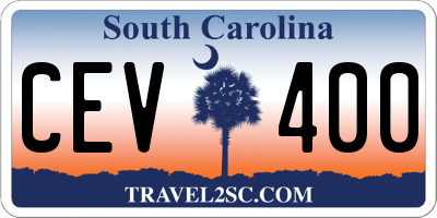 SC license plate CEV400