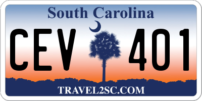 SC license plate CEV401