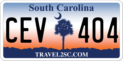 SC license plate CEV404
