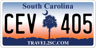 SC license plate CEV405
