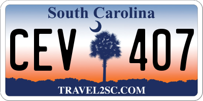 SC license plate CEV407