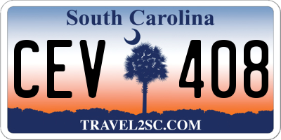 SC license plate CEV408