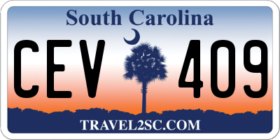 SC license plate CEV409