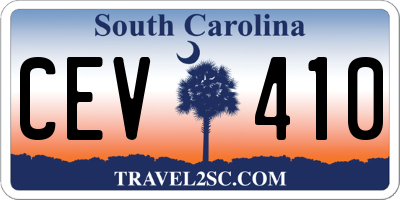 SC license plate CEV410
