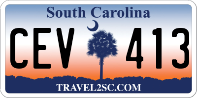 SC license plate CEV413