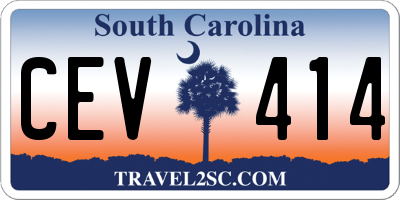 SC license plate CEV414