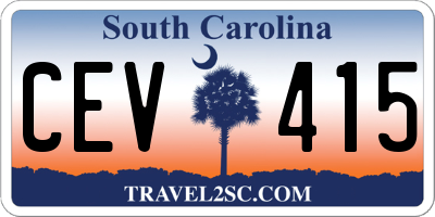 SC license plate CEV415