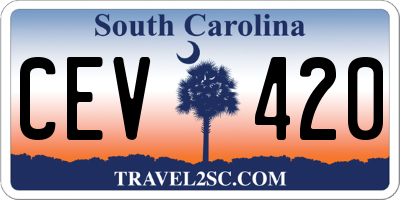 SC license plate CEV420