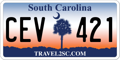 SC license plate CEV421
