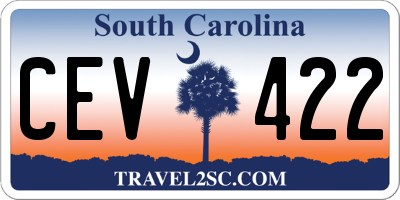 SC license plate CEV422