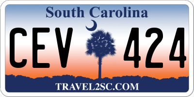 SC license plate CEV424
