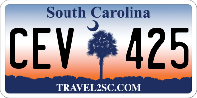 SC license plate CEV425