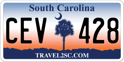 SC license plate CEV428