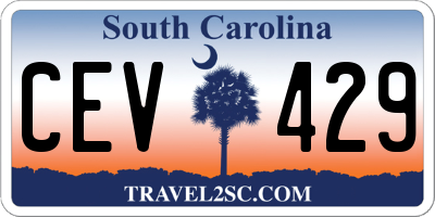 SC license plate CEV429
