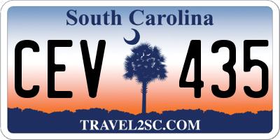 SC license plate CEV435