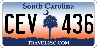 SC license plate CEV436