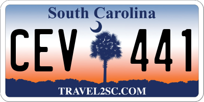 SC license plate CEV441