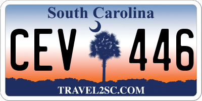 SC license plate CEV446