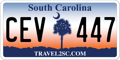 SC license plate CEV447