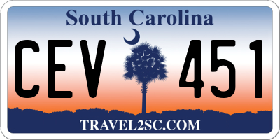 SC license plate CEV451