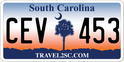 SC license plate CEV453