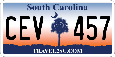 SC license plate CEV457