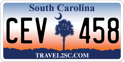 SC license plate CEV458