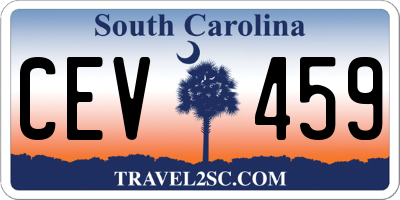 SC license plate CEV459