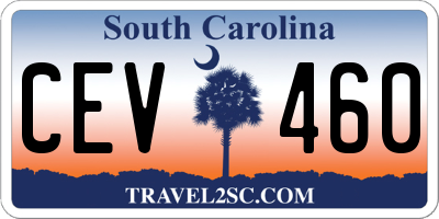 SC license plate CEV460